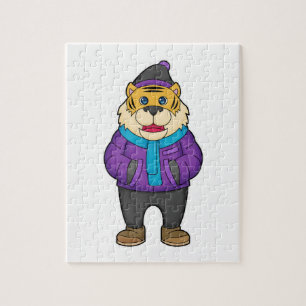 Tiger Scarf Beanie Jigsaw Puzzle