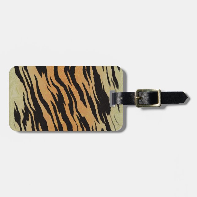 Tiger seamless pattern texture background luggage tag (Front Horizontal)