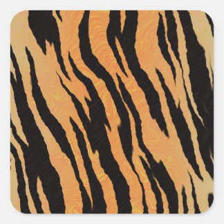 Tiger seamless pattern texture background square sticker