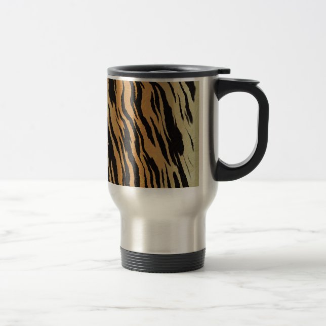 Tiger seamless pattern texture background travel mug (Right)