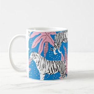 Tiger seamless pattern,wild animal background,tren coffee mug