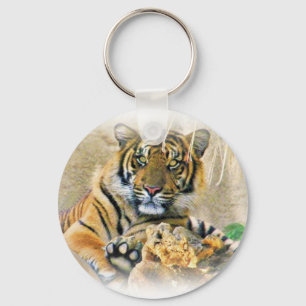 Tiger,Seeking_ Key Ring