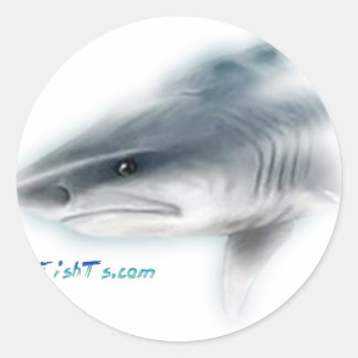Tiger Shark Head Classic Round Sticker