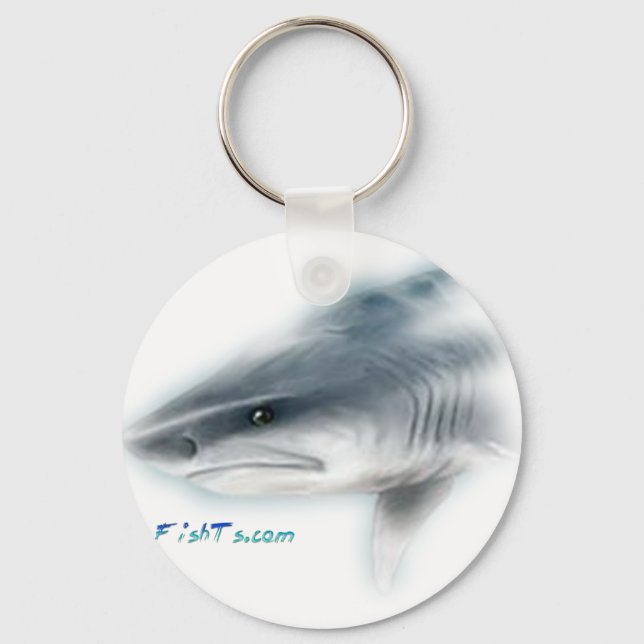 Tiger Shark Head Key Ring (Front)