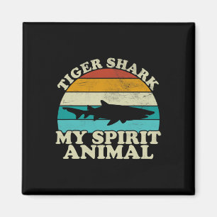 Tiger Shark My Spirit Animal - Vintage Fish Fishin Magnet
