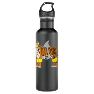 Tiger Shark Tiger Dresses Like Shark Funny Animal  710 Ml Water Bottle