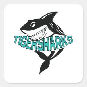 Tiger Sharks Square Sticker
