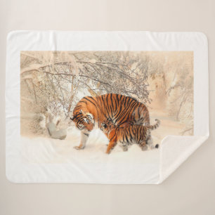 Tiger Sherpa Blanket