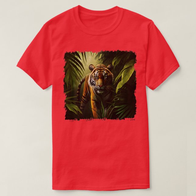 Tiger Shirt Jungle Safari Wildlife Animal Tiger Me (Design Front)