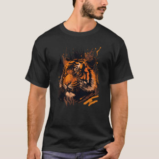 Tiger showingeeth girl T-Shirt