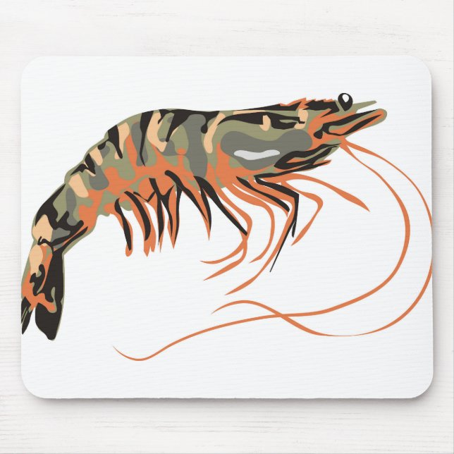 Tiger shrimp mouse mat (Front)