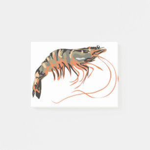 Tiger shrimp post-it notes