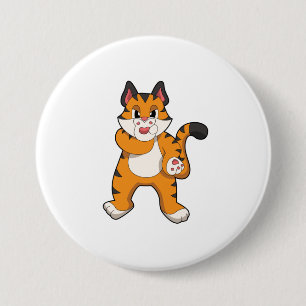 Tiger silent 7.5 cm round badge
