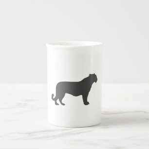 Tiger Silhouette Bone China Mug