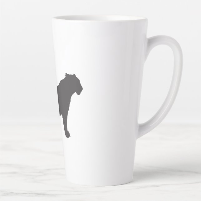 Tiger Silhouette Latte Mug (Right)