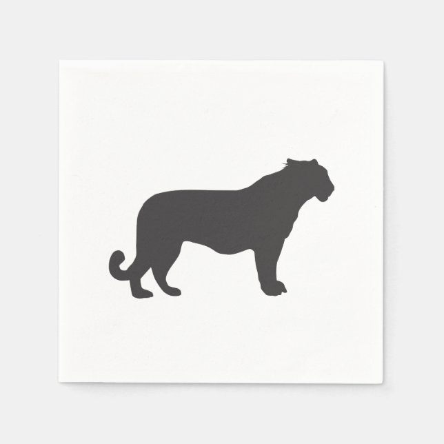 Tiger Silhouette Napkin (Front)