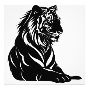 Tiger Silhouette Photo Print