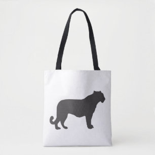 Tiger Silhouette Tote Bag