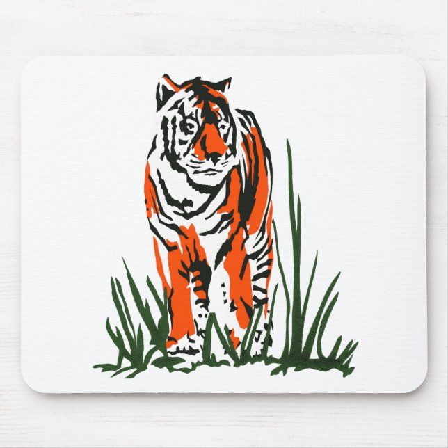 Tiger Silkscreen Mouse Mat (Front)