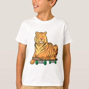 Tiger Skater Skateboard T-Shirt