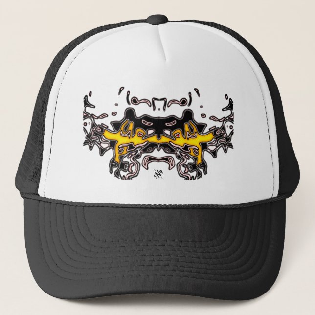 Tiger Sketch (Yellow 4) Trucker Hat (Front)