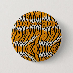 Tiger Skin Animal Print Pattern Design 6 Cm Round Badge
