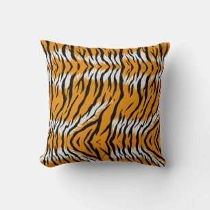 Tiger Skin Animal Print Pattern Design Cushion