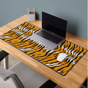 Tiger Skin Animal Print Pattern Design  Desk Mat