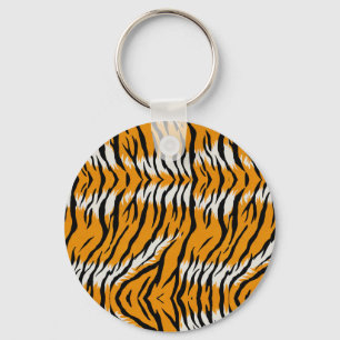 Tiger Skin Animal Print Pattern Design Key Ring