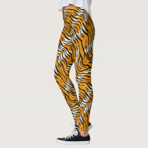Tiger Skin Animal Print Pattern Design Leggings