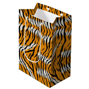 Tiger Skin Animal Print Pattern Design Medium Gift Bag