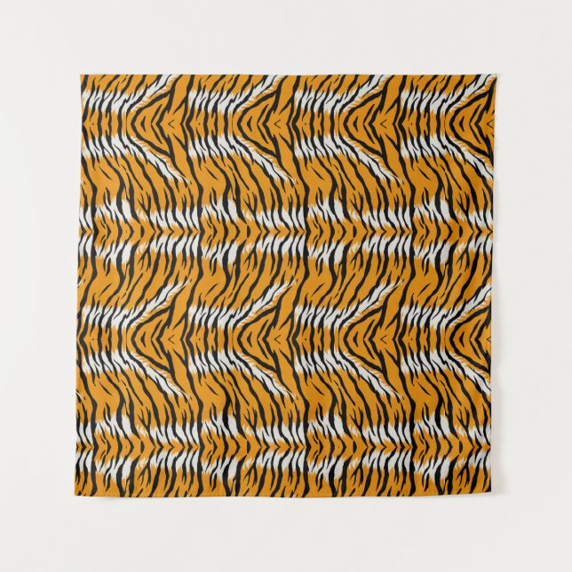 Tiger Skin Animal Print Pattern Design  Tapestry (Front)