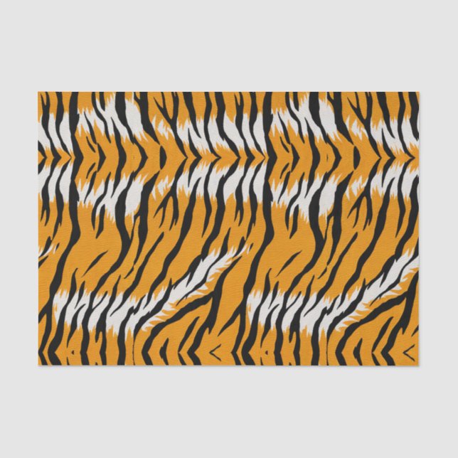 Tiger Skin Animal Print Pattern Design  Tissue Paper (Front)