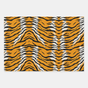 Tiger Skin Animal Print Pattern Design Wrapping Paper Sheet