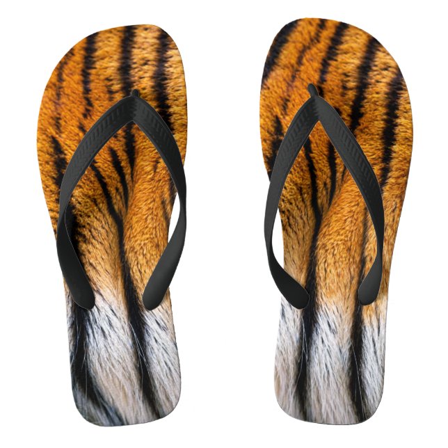 Tiger Skin Flip Flops (Footbed)