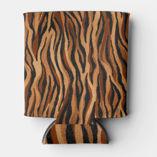 Tiger skin: hand-drawn seamless pattern. can cooler