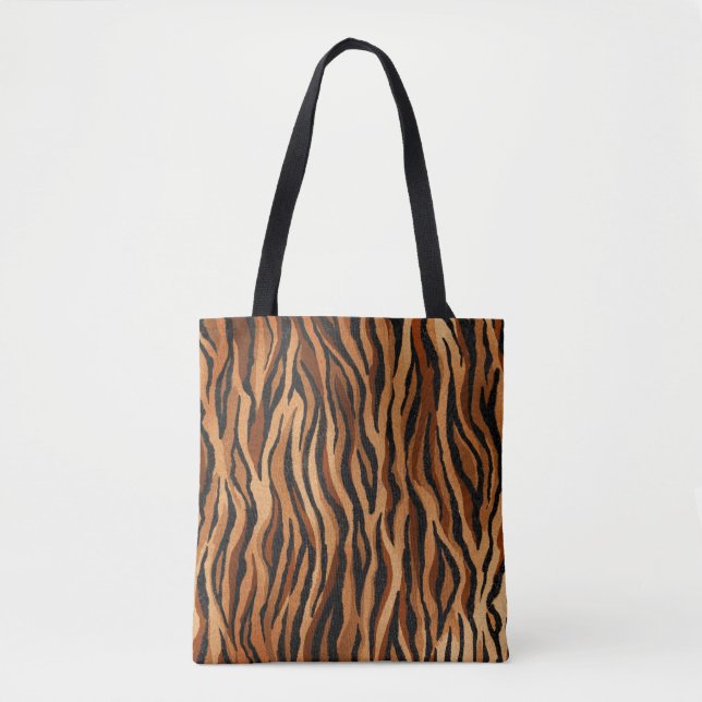 Tiger skin: hand-drawn seamless pattern. tote bag (Front)