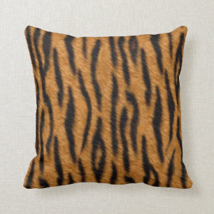 Tiger skin print design, Tiger stripes pattern Cushion