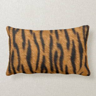 Tiger skin print design, Tiger stripes pattern Lumbar Cushion
