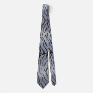 Tiger Skin Print in Silver Tie