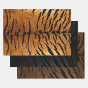 Tiger Skin Print in three colours Wrapping Paper Sheet