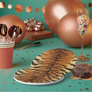 Tiger Skin Print Paper Plate