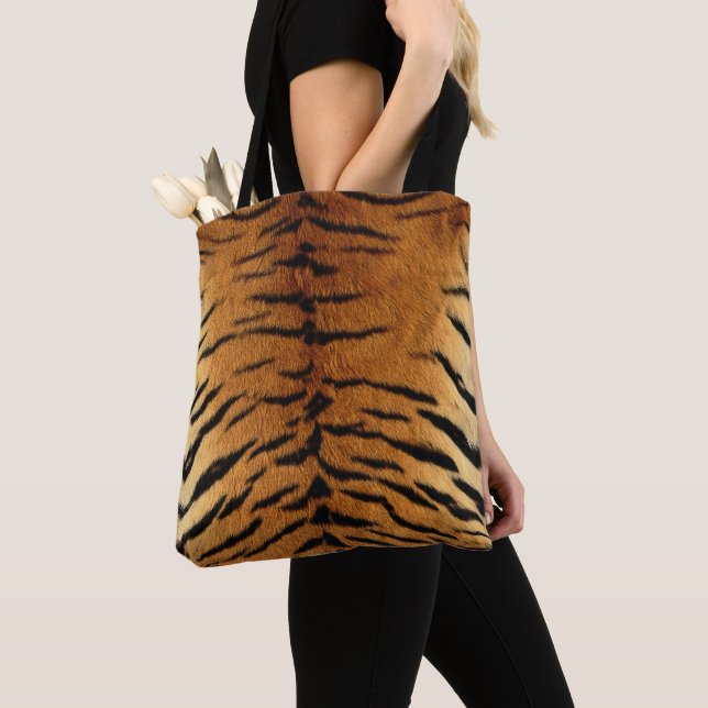 Tiger Skin Print Tote Bag (Close Up)