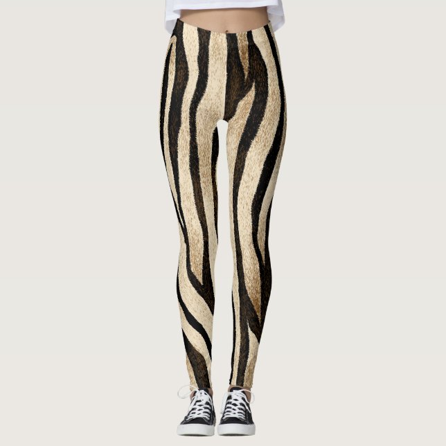 Tiger Skin Seamless Texture Leggings (Front)