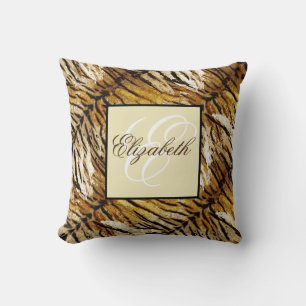 Tiger skin, stylish, tiger, striped, animal print, cushion