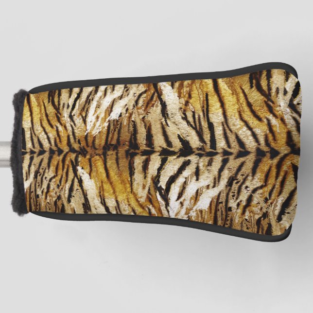 Tiger skin, stylish, tiger, striped, animal print, golf head cover (Front)