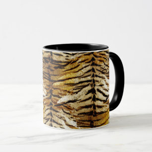 Tiger skin, stylish, tiger, striped, animal print, mug