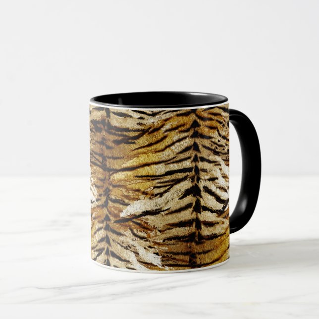 Tiger skin, stylish, tiger, striped, animal print, mug (Front Right)