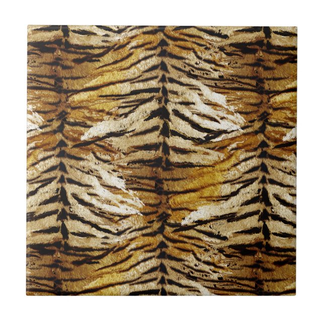 Tiger skin, stylish, tiger, striped, animal print, tile (Front)