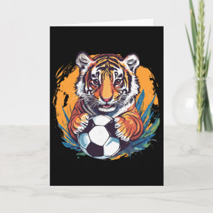 Tiger Soccer Ll Fierce Jungle Animal Card